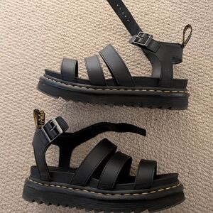 Dr. Martens Black Strappy Sandals Women's Size 10